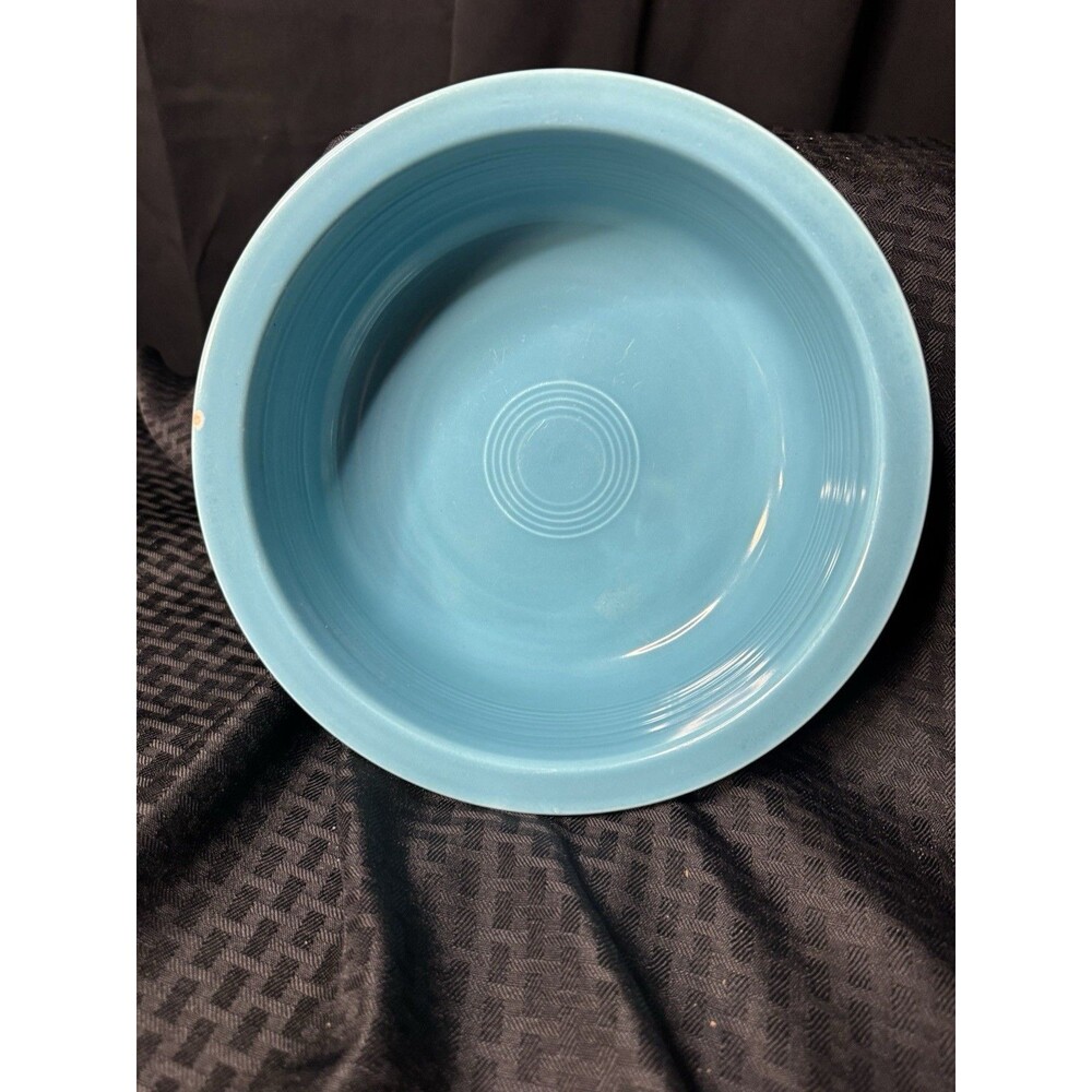 Vintage Fiesta Serving Vegetable Bowl Teal Green Made In USA 8.25” EUC
